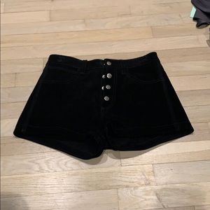 Rag and bone black high waist Suede shorts
